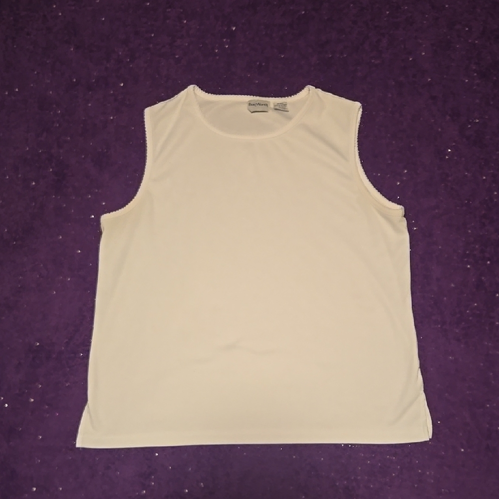 Bon Worth Cream Sleeveless Top
